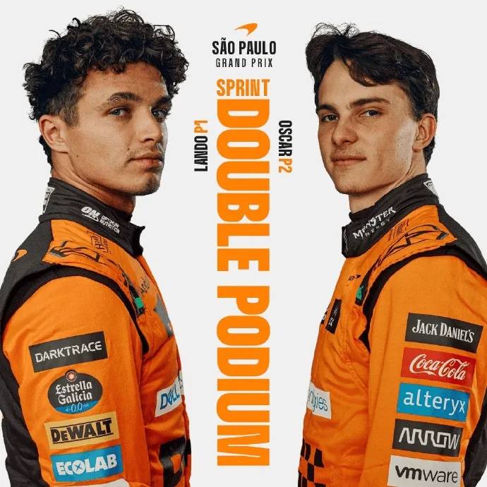 迈凯伦力克红牛二队，皮亚斯特里高光表现